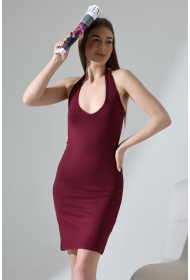 21924  KADIN FULL LYC VİSK.RİBANA BOYDAN ASKILI KOLSUZ ELBİSE  