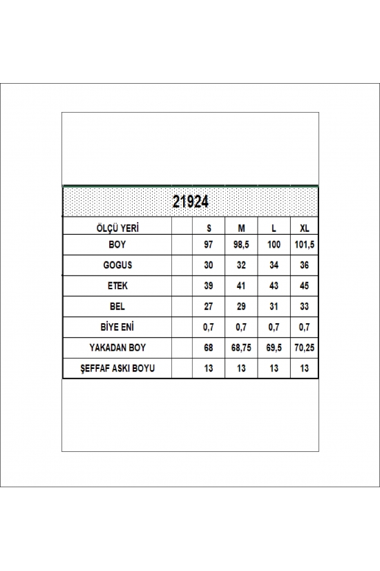 21924  KADIN FULL LYC VİSK.RİBANA BOYDAN ASKILI KOLSUZ ELBİSE  